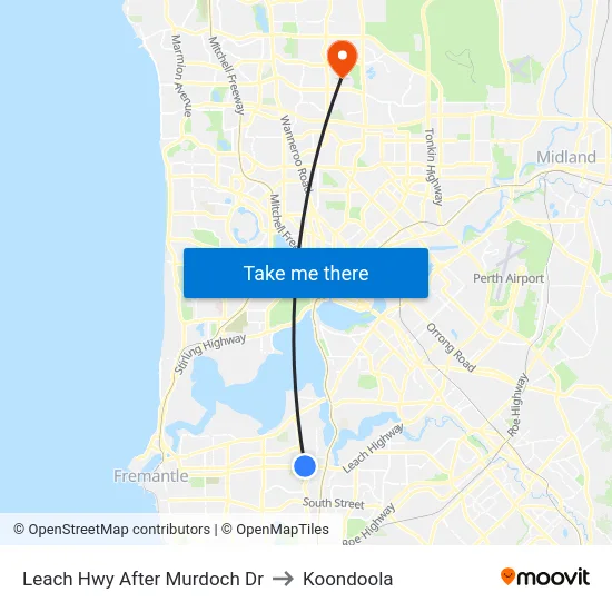 Leach Hwy After Murdoch Dr to Koondoola map