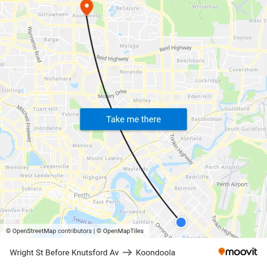 Wright St Before Knutsford Av to Koondoola map
