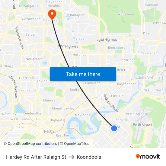 Hardey Rd After Raleigh St to Koondoola map