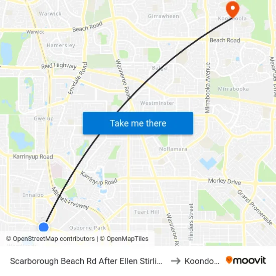 Scarborough Beach Rd After Ellen Stirling Bvd to Koondoola map