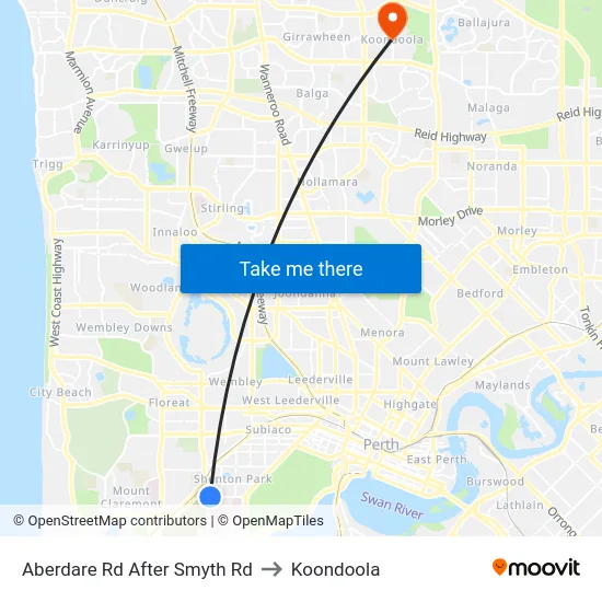 Aberdare Rd After Smyth Rd to Koondoola map