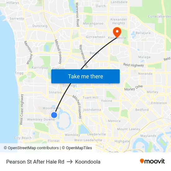 Pearson St After Hale Rd to Koondoola map
