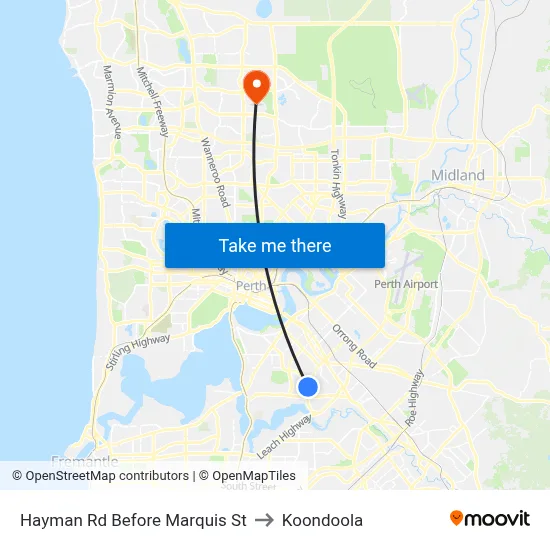 Hayman Rd Before Marquis St to Koondoola map