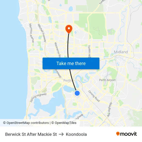 Berwick St After Mackie St to Koondoola map