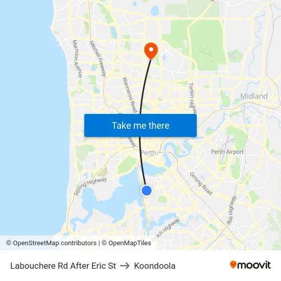 Labouchere Rd After Eric St to Koondoola map