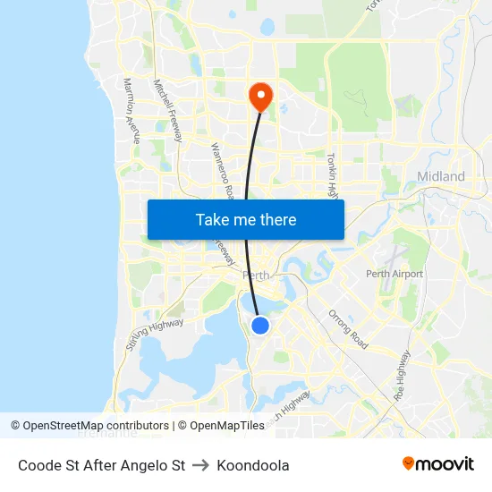 Coode St After Angelo St to Koondoola map