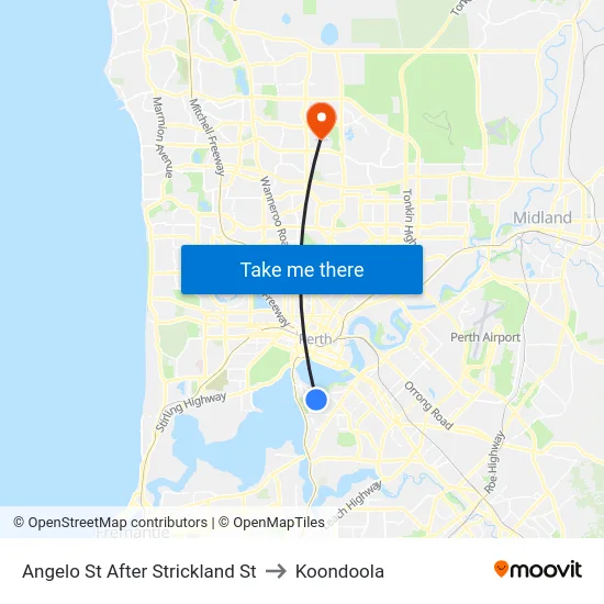 Angelo St After Strickland St to Koondoola map