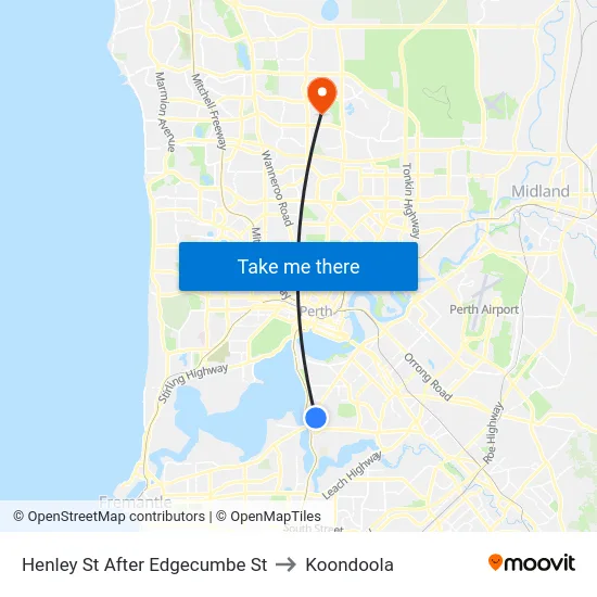 Henley St After Edgecumbe St to Koondoola map