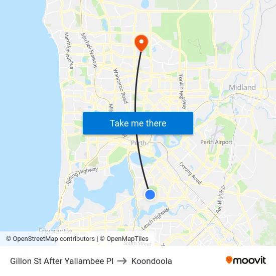 Gillon St After Yallambee Pl to Koondoola map