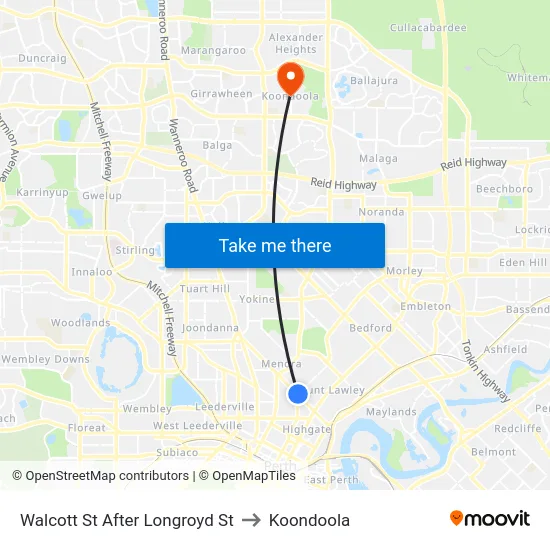 Walcott St After Longroyd St to Koondoola map