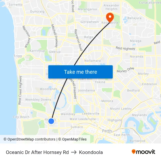 Oceanic Dr After Hornsey Rd to Koondoola map
