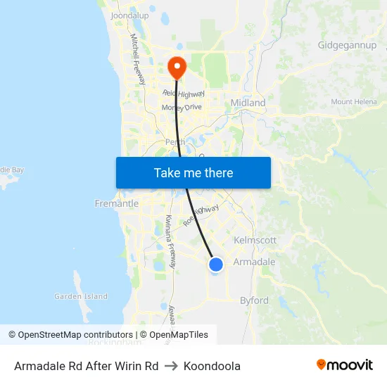 Armadale Rd After Wirin Rd to Koondoola map