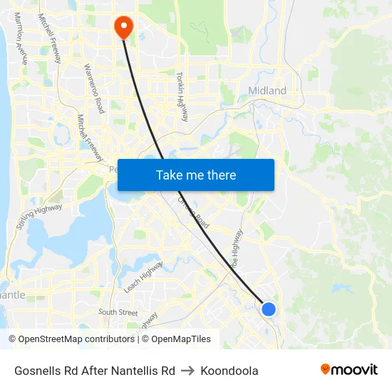 Gosnells Rd After Nantellis Rd to Koondoola map