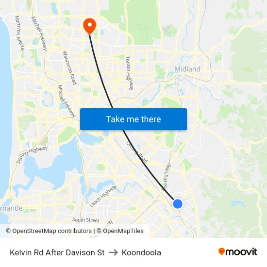 Kelvin Rd After Davison St to Koondoola map