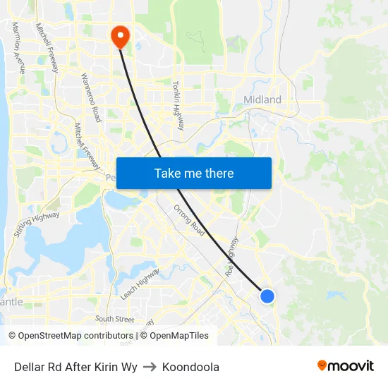 Dellar Rd After Kirin Wy to Koondoola map