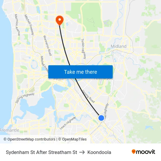 Sydenham St After Streatham St to Koondoola map