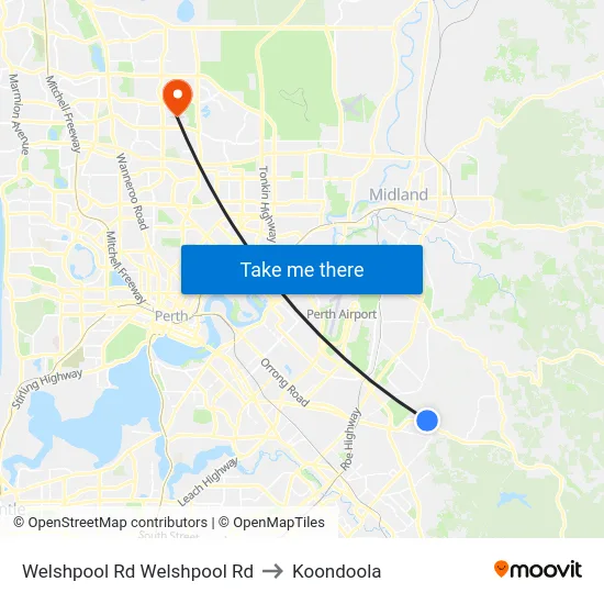 Welshpool Rd Welshpool Rd to Koondoola map