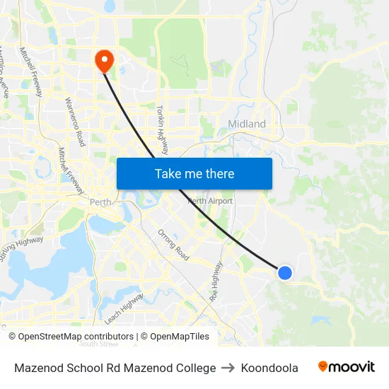 Mazenod School Rd Mazenod College to Koondoola map