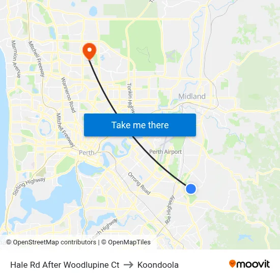 Hale Rd After Woodlupine Ct to Koondoola map