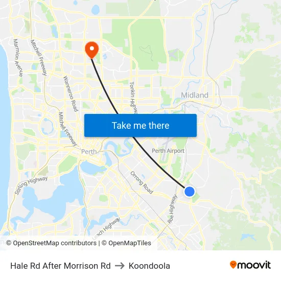 Hale Rd After Morrison Rd to Koondoola map