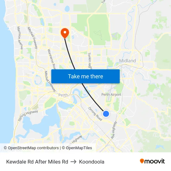 Kewdale Rd After Miles Rd to Koondoola map