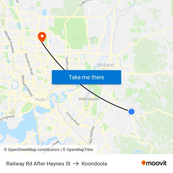 Railway Rd After Haynes St to Koondoola map