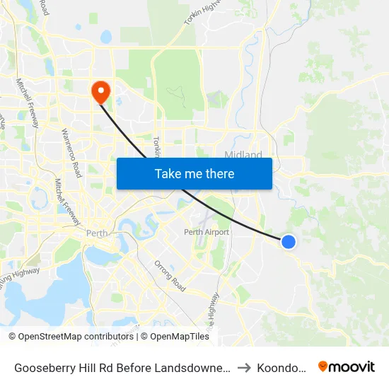 Gooseberry Hill Rd Before Landsdowne Rd to Koondoola map