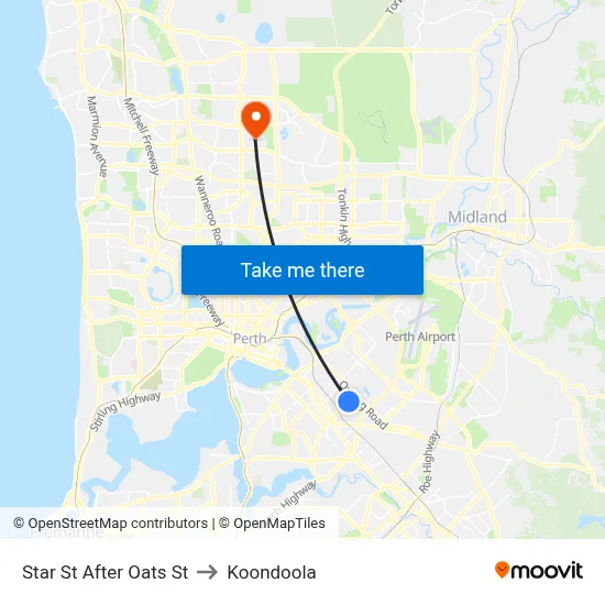 Star St After Oats St to Koondoola map