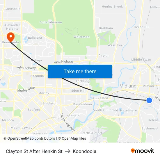 Clayton St After Henkin St to Koondoola map