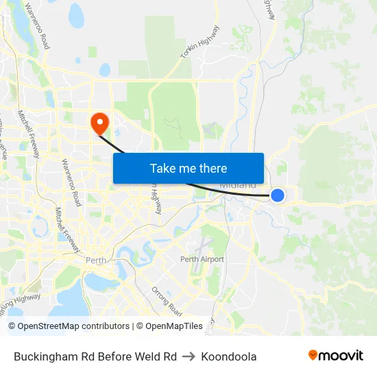 Buckingham Rd Before Weld Rd to Koondoola map