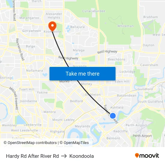 Hardy Rd After River Rd to Koondoola map
