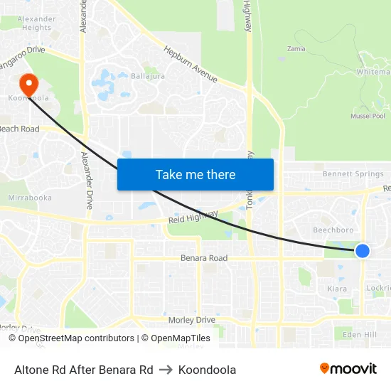 Altone Rd After Benara Rd to Koondoola map