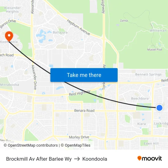 Brockmill Av After Barlee Wy to Koondoola map