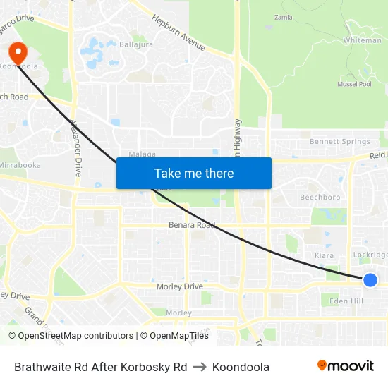 Brathwaite Rd After Korbosky Rd to Koondoola map