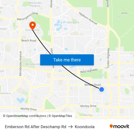 Emberson Rd After Deschamp Rd to Koondoola map