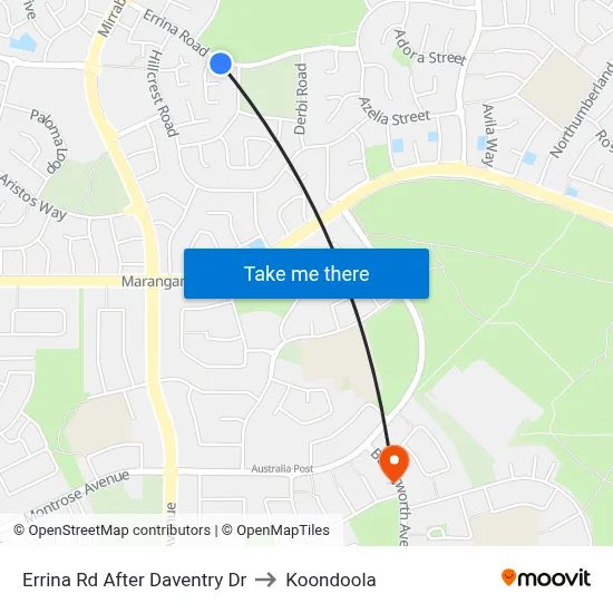 Errina Rd After Daventry Dr to Koondoola map