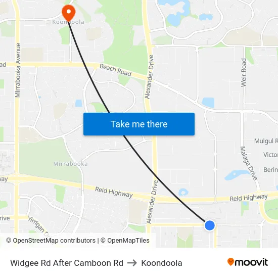 Widgee Rd After Camboon Rd to Koondoola map