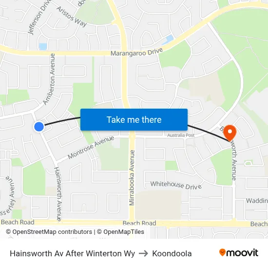 Hainsworth Av After Winterton Wy to Koondoola map