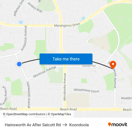 Hainsworth Av After Salcott Rd to Koondoola map