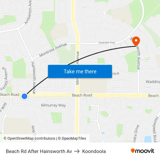 Beach Rd After Hainsworth Av to Koondoola map