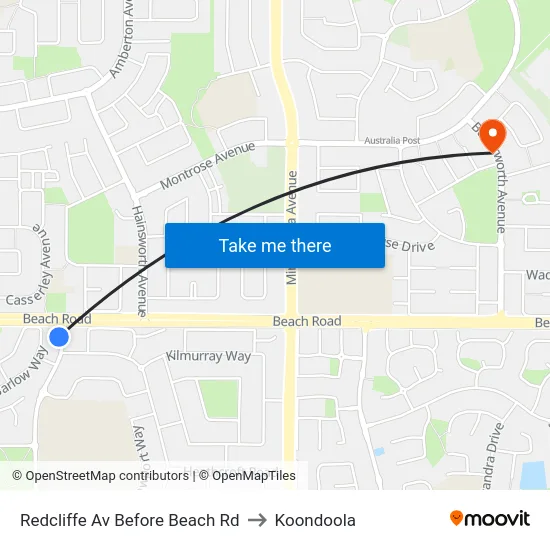Redcliffe Av Before Beach Rd to Koondoola map
