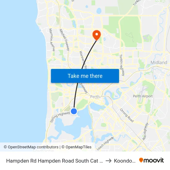 Hampden Rd Hampden Road South Cat Id 128 to Koondoola map