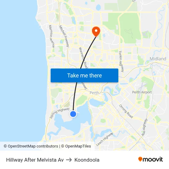 Hillway   After Melvista Av to Koondoola map