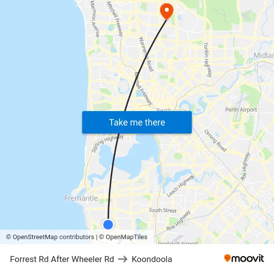Forrest Rd After Wheeler Rd to Koondoola map