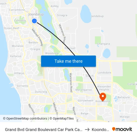 Grand Bvd Grand Boulevard Car Park Cat Id 27 to Koondoola map