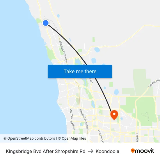 Kingsbridge Bvd After Shropshire Rd to Koondoola map