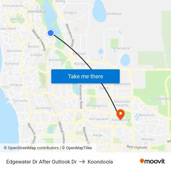 Edgewater Dr After Outlook Dr to Koondoola map