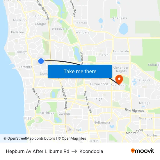 Hepburn Av After Lilburne Rd to Koondoola map