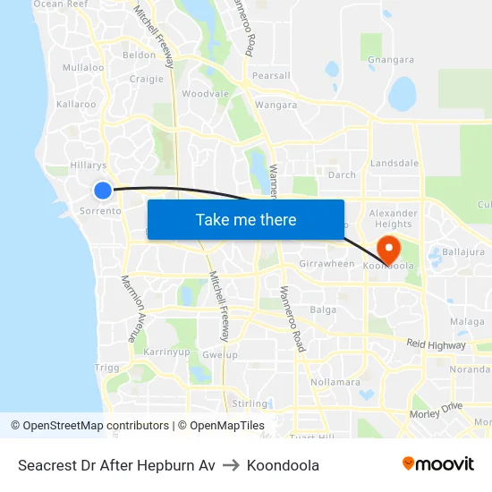 Seacrest Dr After Hepburn Av to Koondoola map
