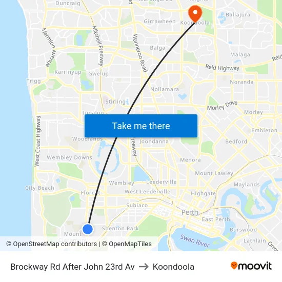 Brockway Rd After John 23rd Av to Koondoola map